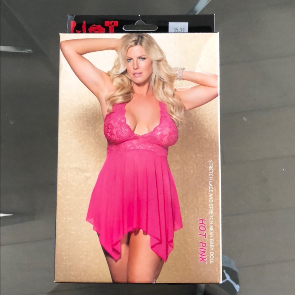 HOT stretch lace babydoll with G-String
